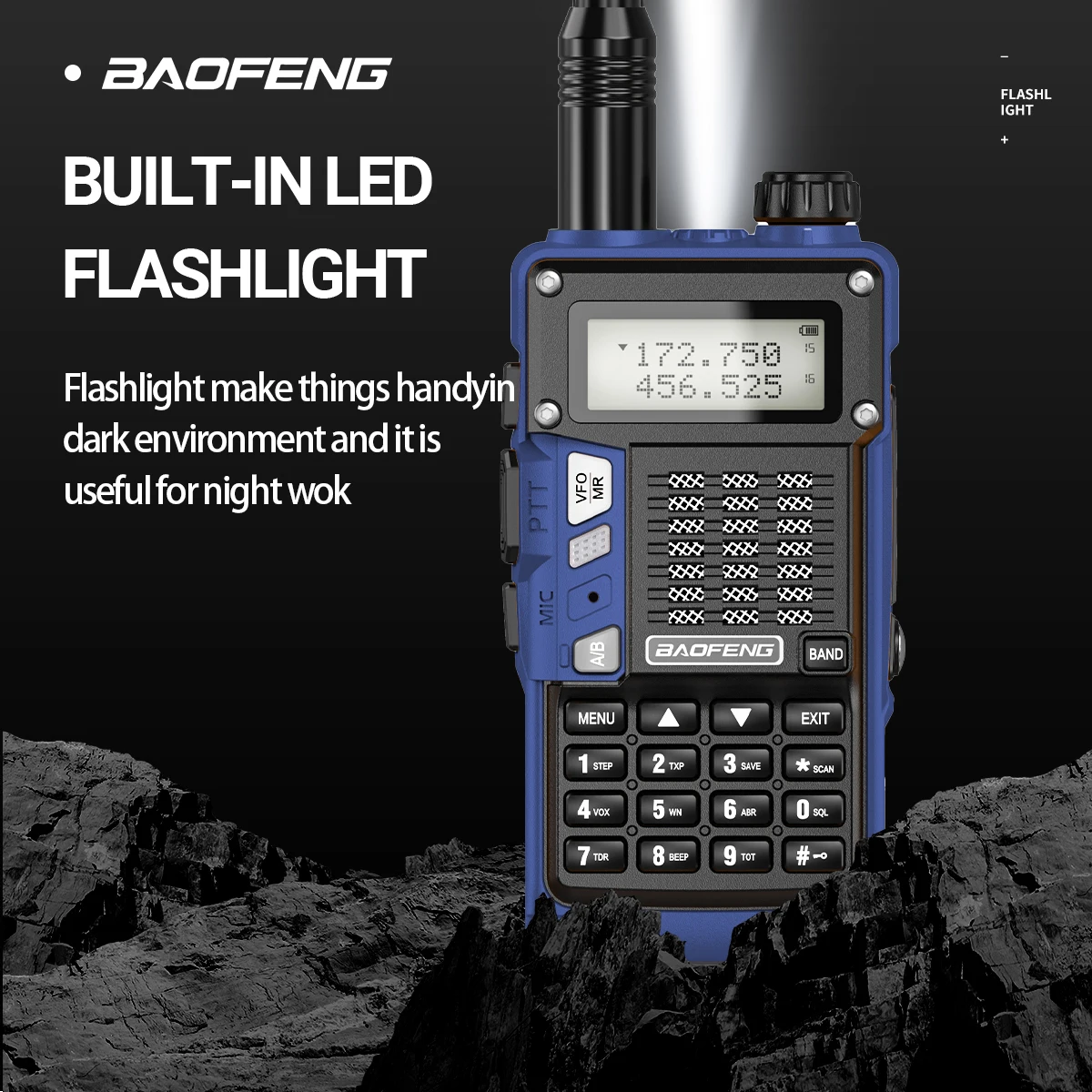 Baofeng UV-5R PLUS Walkie Talkie 15W Dual Band Tri Power Long Range High Power USB Charging 50KM For UV-5R Ham Two Way Radio