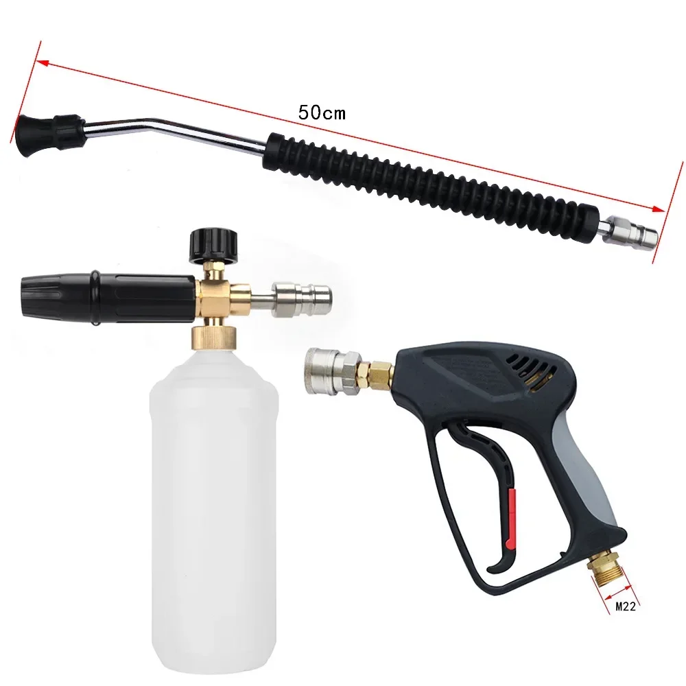 High Pressure Washer Snow Foam Lance Foam Nozzle Car Wash Foam Gun with PA Quick Connector Wash Car Water Gun Set