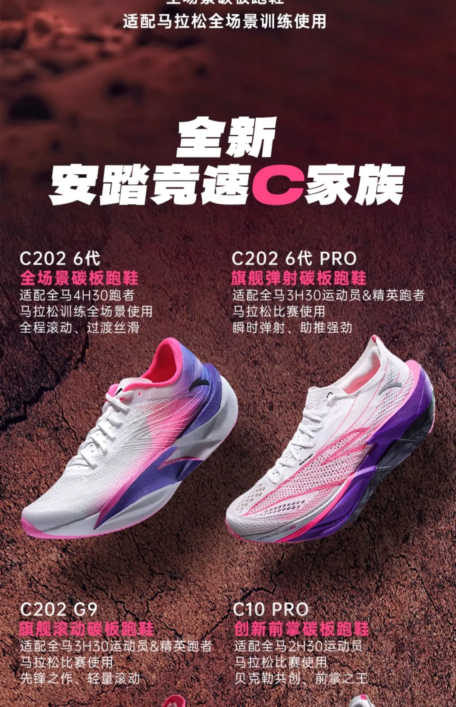 ANTA メンズ スポーツシューズ C202 第 6 世代プロフェッショナル