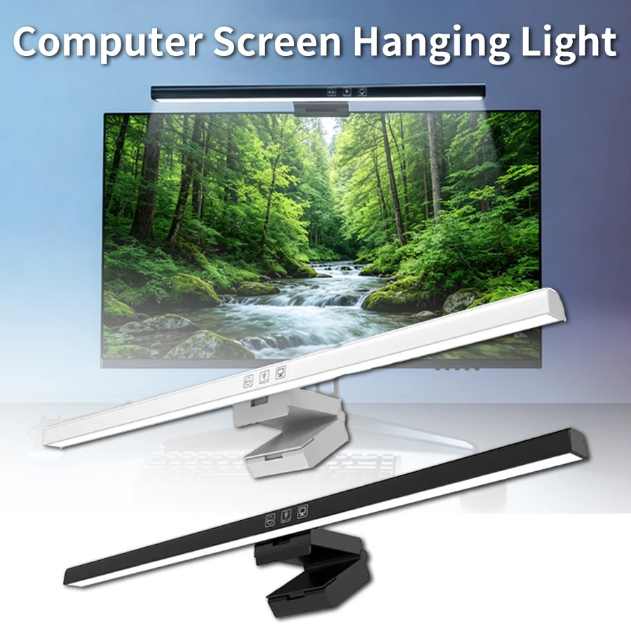

USB Desk Lamp Monitor Light Bar LED Computer Screen Hanging Light Atmosphere Lamp for Work Study Reading Gaming Stepless Dimming