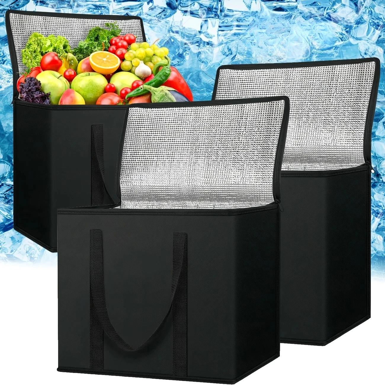 1-2 шт., 16/28/50/70 л, изолированная сумка-холодильник, большая емкость, термосумка для обеда, складная герметичная сумка для хранения еды для пикника