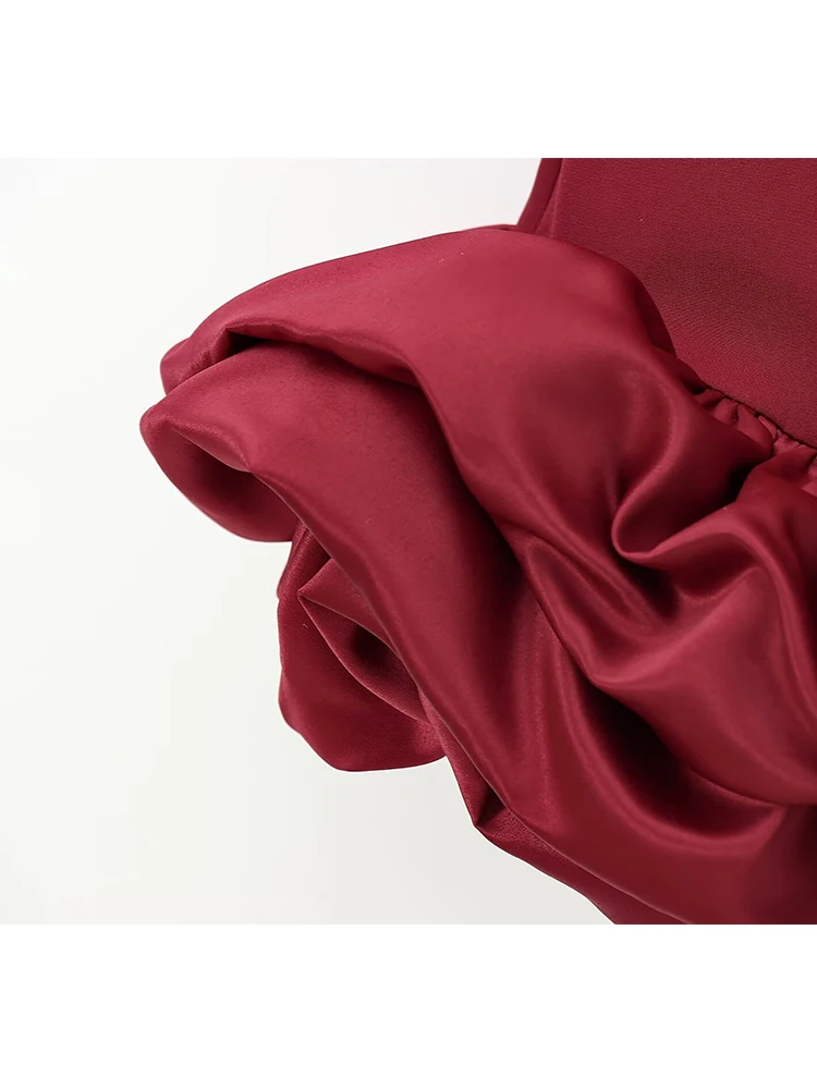 فستان نسائي مثير من TFMLN موضة 2024 فستان نسائي بدون أكمام بدون ظهر أنيق مكشكش وسحاب خلفي نحيف للحفلات #5