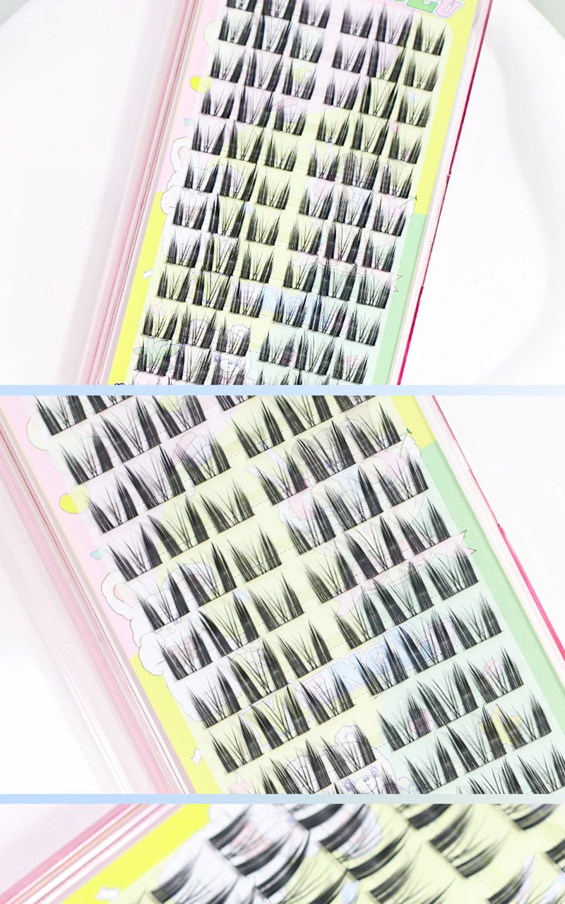 Neue Puppe Wimpern Verlängerung Natürliche Cat Eye Falsche Wimpern Cosplay Make-Up Cross Streifen Wimpern Handgemachte Manga Anime Lash – Detail 17