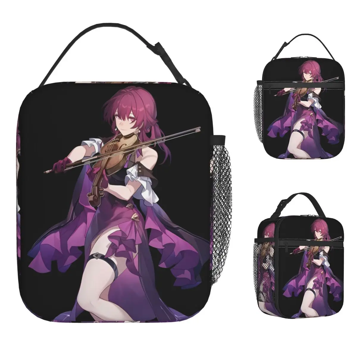 게임 스타즈 레일스 런치백 귀여운 도시락 가방 여행용 휴대용 보온 토트백 유니섹스 옥스포드 맞춤형 쿨러백