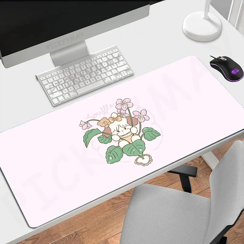 

Mouse Pads Cute Cat Table Mats Computer Mousepad Company Big Desk Pad 100x50cm Natural Rubber Large Gamer Mousepads Mouse Mat