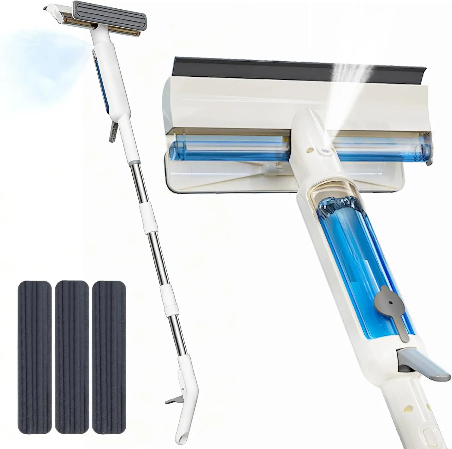 

4-in-1 Window Squeegee with Sprayer Remote Control Spray74" Extendable Window Washing Kit with Extension Pole Window