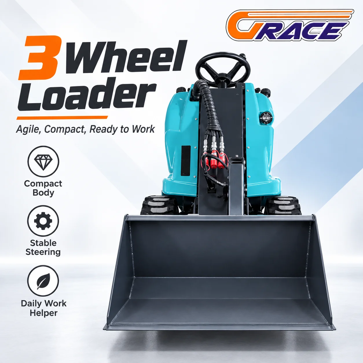 Hot Sale Wheel Mini Loader Complete Accessories Small Hydraulic Loader Practical Machinery For Global Farm Construction