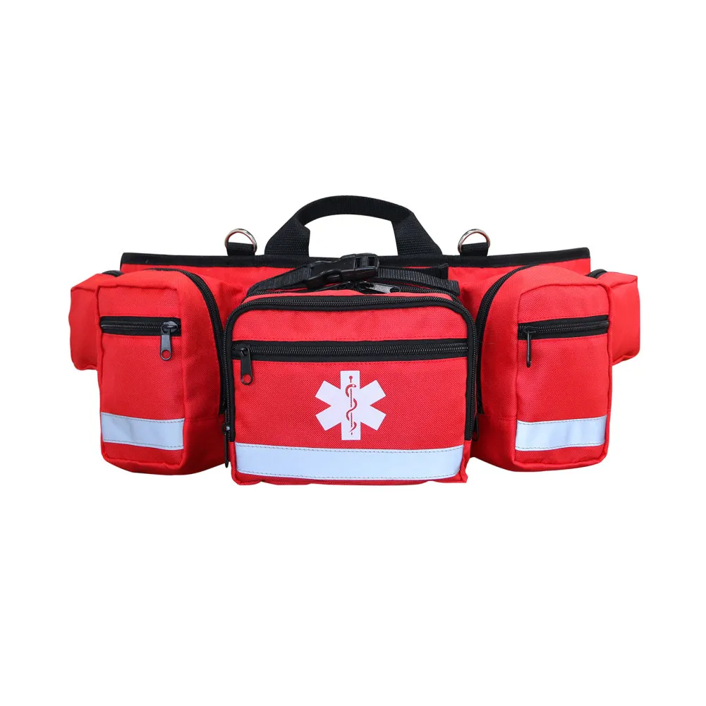 First Aid Fanny Pack Emergency Medical Trauma Bag With Multi Zipper Pocket Waterproof Lifeguard Fanny Pack For Outdoor Camping