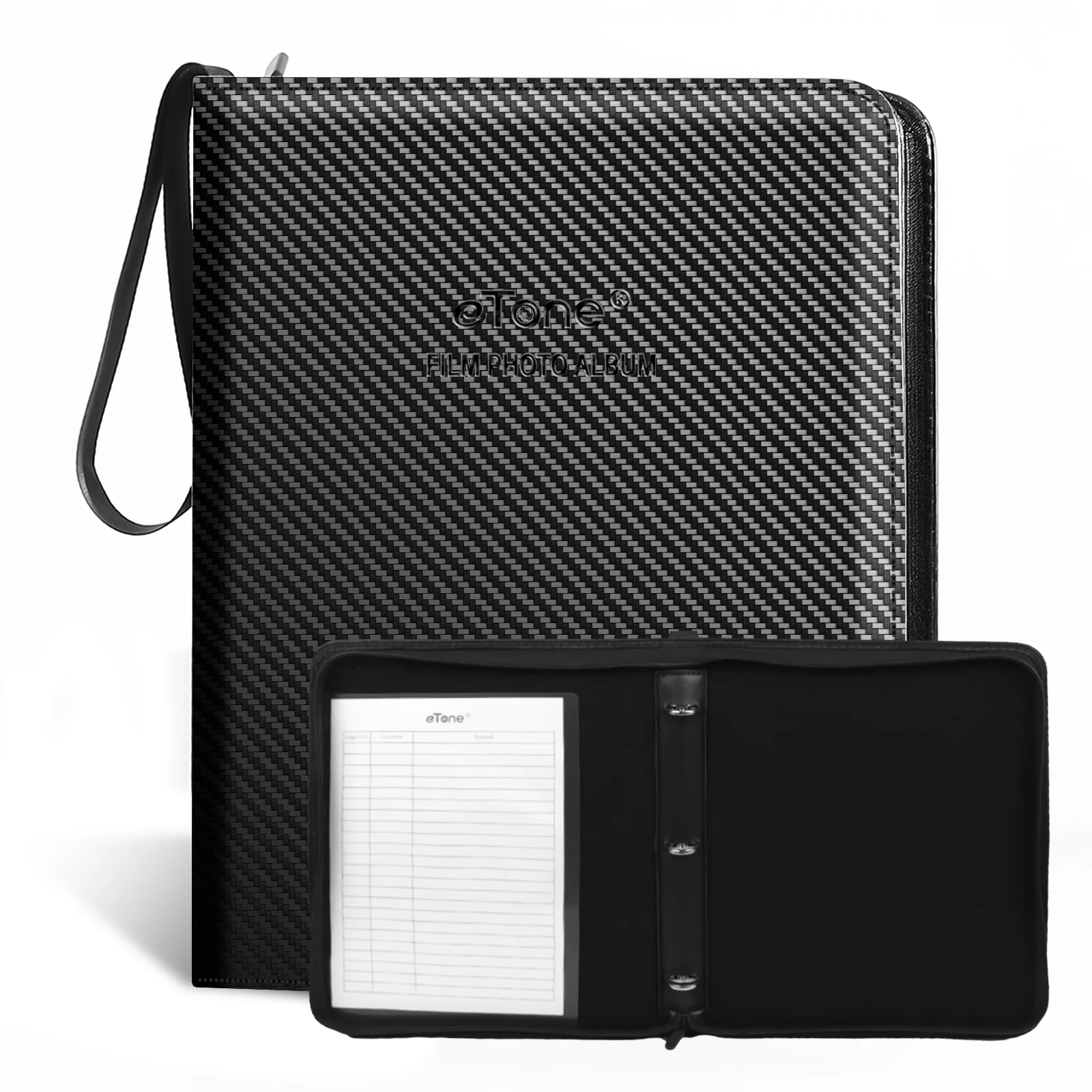eTone Professional Film Bag Album Archival Storage Preservers Zipper Ring Binder for 135 35mm 120 4x5 8x10 Film Negative Pages