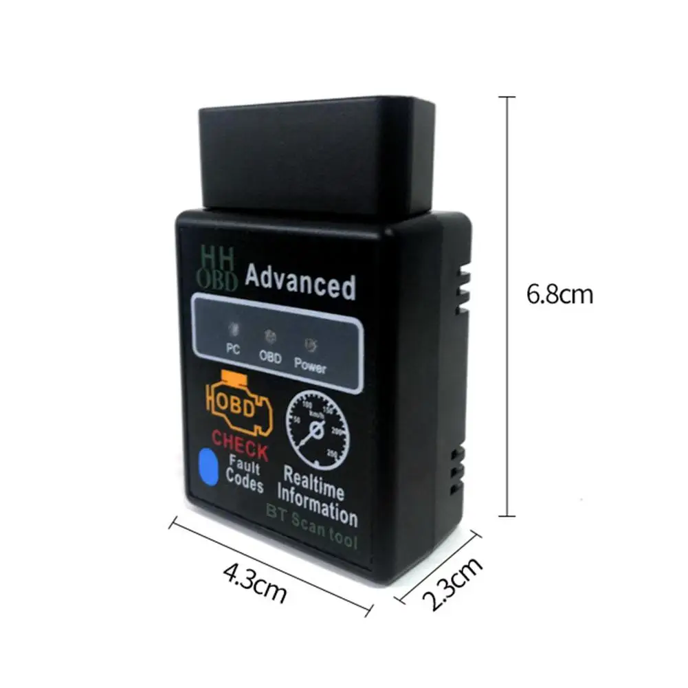 OBD2 자동 스캐너 ELM327 블루투스/와이파이 V1.5 OBDII ELM 327 BT/와이파이 1.5 HHOBD HH OBD ELM327 블루투스 5.1/1.5 ELM 327 스위치 온