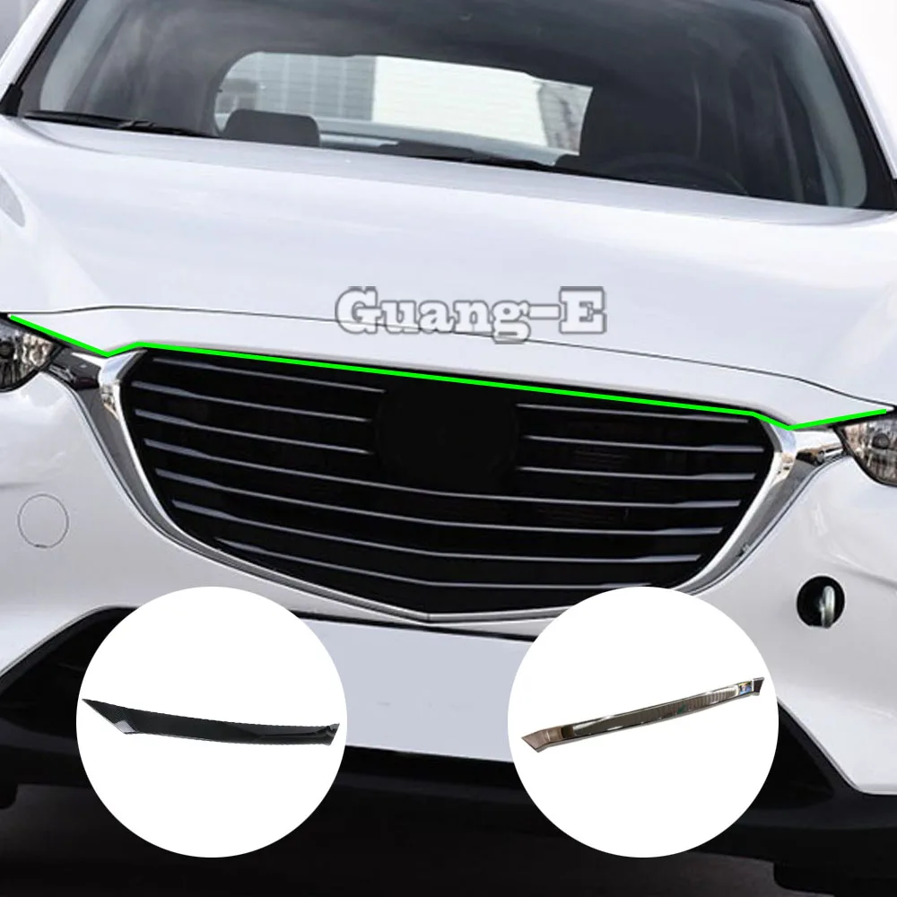 

Car Cover Bumper Engine Trim Racing Front Grid Grill Grille Stick Frame 1PCs For Mazda CX-3 CX3 2017 2018 2019 2020 2021 2022