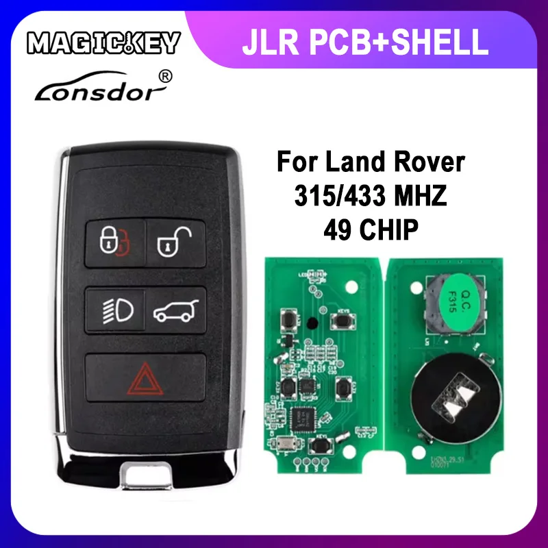 Lonsdor Remote Key For Land Rover LR2 LR4 Jaguar F-Pace F-Type XE XF XJ PSFOB/FOBL4LR Support K518 2017-2022 ID49 315MHz 433MHz