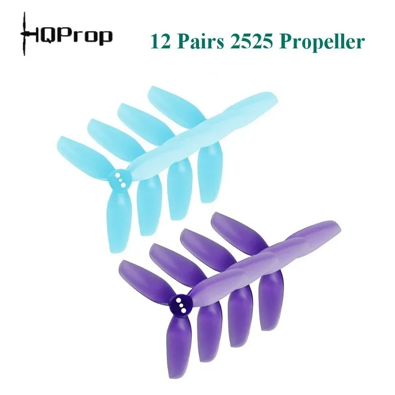 

12Pairs 24PCS HQprop HQ 2025 2X2.5X3 2inch 3 Blade/tri-blade Propeller Prop for Brushless Motor FPV RC Racing Drone