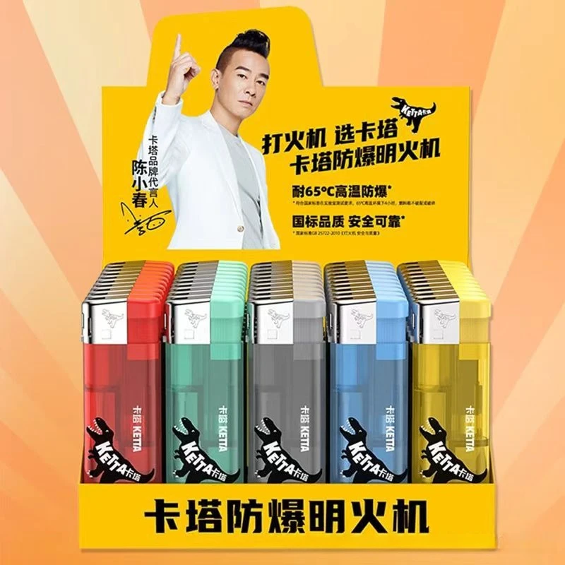 Disposable Semi-Transparent Plastic Lighters Durable Anti-Drop Explosion-Proof Lighters with Cute Dinosaur Design for Daily Use