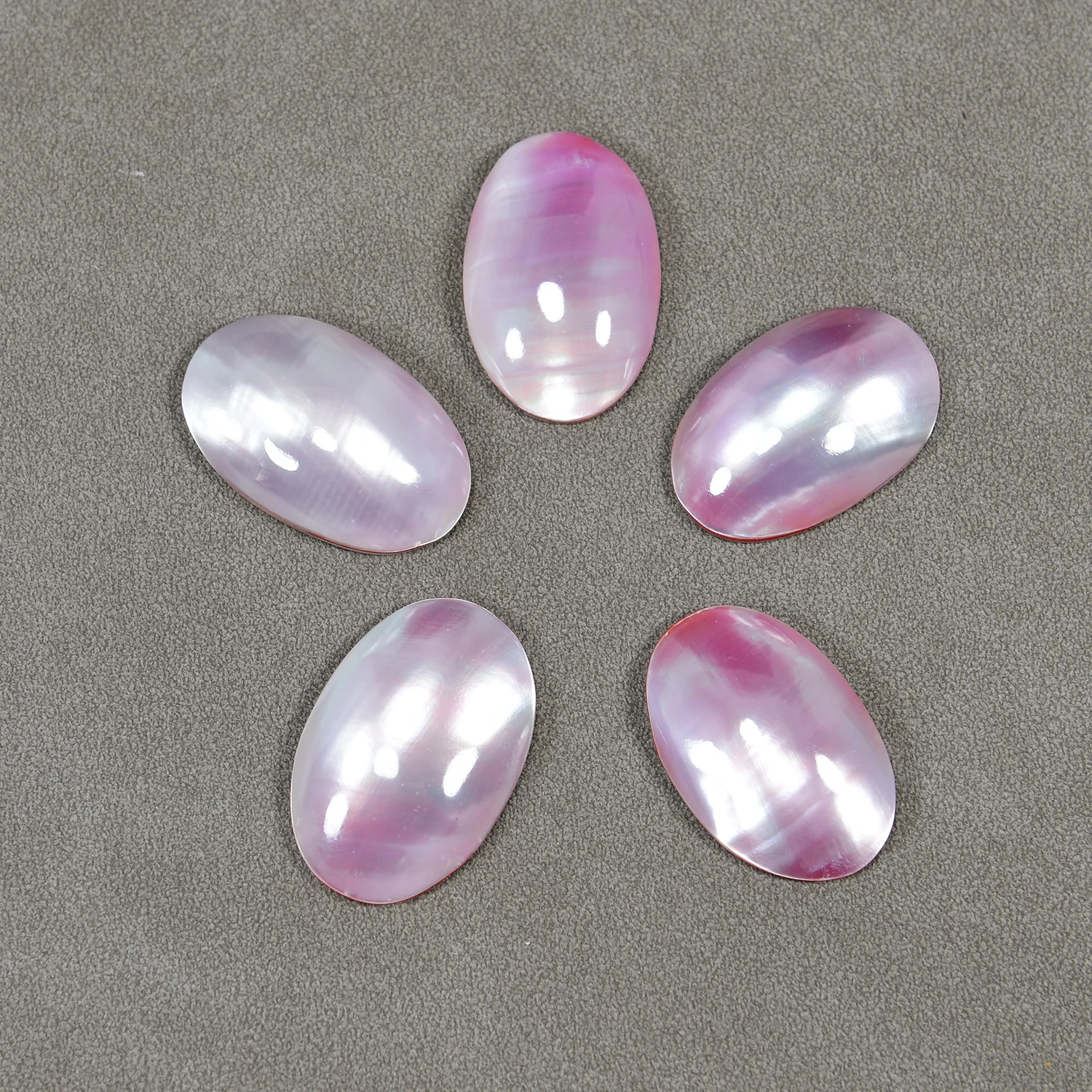 APDGG 5 peças grande concha de mar rosa natural mabe madrepérola contas soltas para fazer joias DIY