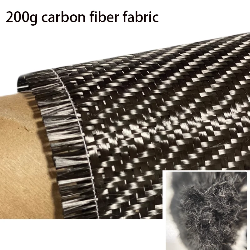 

Ткань из настоящего углеродного волокна 3K, 200 г/м2, 2*2, простая саржевая карбоновая ткань, ширина 20 дюймов/50 см x 1 м, непрерывная рулонная упаковка, сделай сам