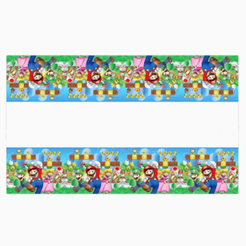 Super Trendige Mario Bros Geburtstagsdekorationen Party-Zubehör Tischdecke Pappbecher Teller Servietten Tasche Set Einweg-Tischgeschirr – Detail 2