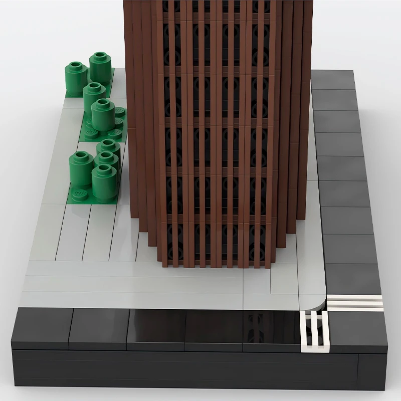 Światowa architektura high-tech trzy Logan Square chrapowica klocki widok ulicy Model DIY zabawki chłopięce prezenty bożonarodzeniowe dla dorosłych