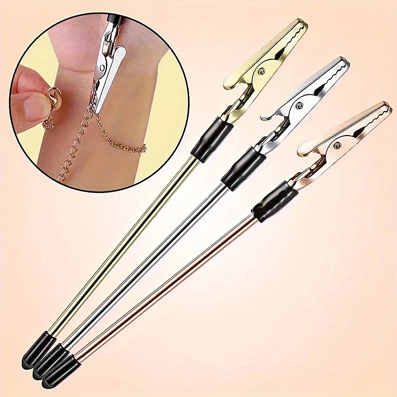 Bracelet Tool Jewelry Helper Plier Clip Equipment For DIY Necklace Watch Clasps And Closures Making Supplies Manufacturing Kit