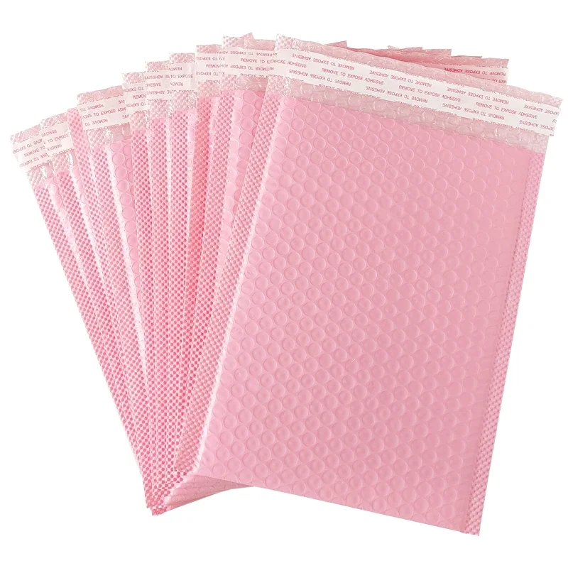 10pcs Pink Bubble Mailers Padded Envelopes Self Seal Packaging Bags For Mailers Shipping Gift Courier Bag Ziplock Bag  18x23cm