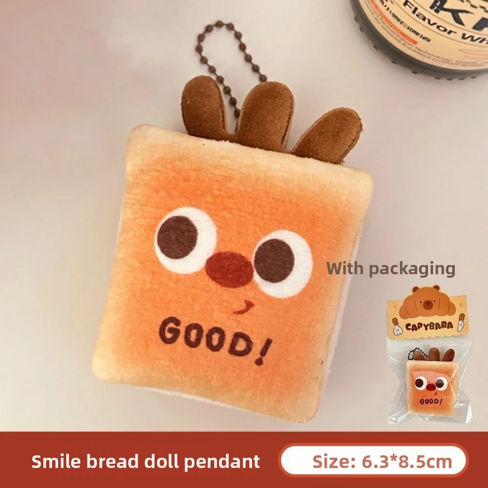 Neue Plüsch Lustige Lebensmittel Puppe Anhänger Kawaii Cartoon Brot Charme Puppe Schlüsselbund Nette Dessert Rucksack Dekoration Geschenk