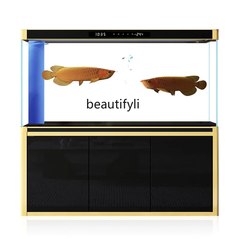 

Fish Tank Aquarium Household Small and Medium-Sized Ultra-White Glass Change Water Ecological Fish Tank Bottom Filter