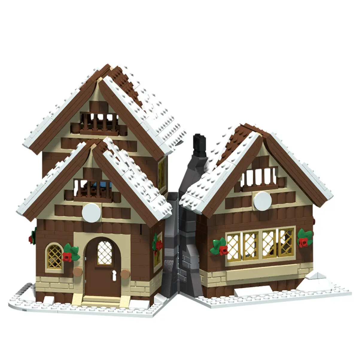 Winter House Winter Village North Pole House Model 664 Pieces MOC Build