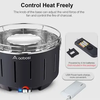 2025年式 室内用無煙ペレットグリル - ポータブルステンレス製チャコールBBQグリル（プランチャ付き）