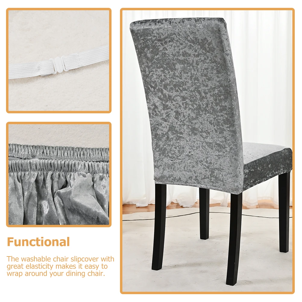 

Stretchable Elastic For Dining Room Slipcover With Elastic Band Comfortable Chair Protector For Home Office Stretch Chair