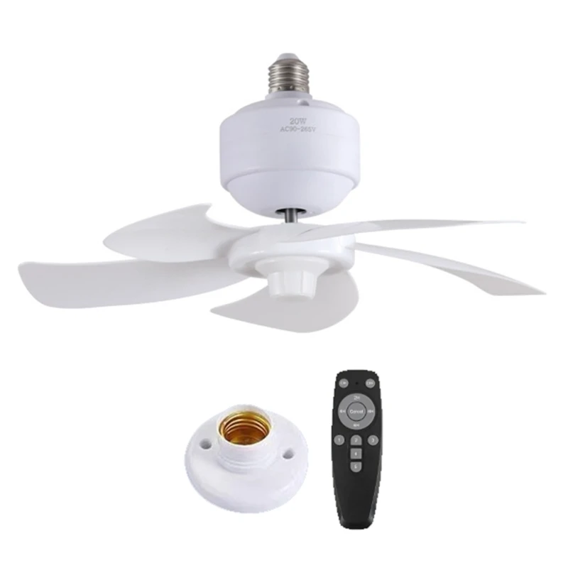 Ceiling Fan AC90-265V E27 Thread Cooling Fan Remote Control Chandelier Fan with Timing Function Electric Fan for Indoor Dropship