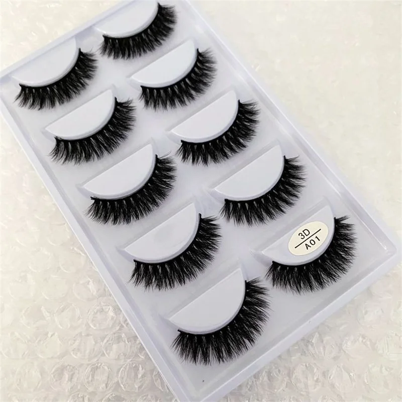 Flash girl The most popular 3DA series 10 Styles 3D faux mink lashes silk eyelashes natural model private label packaging