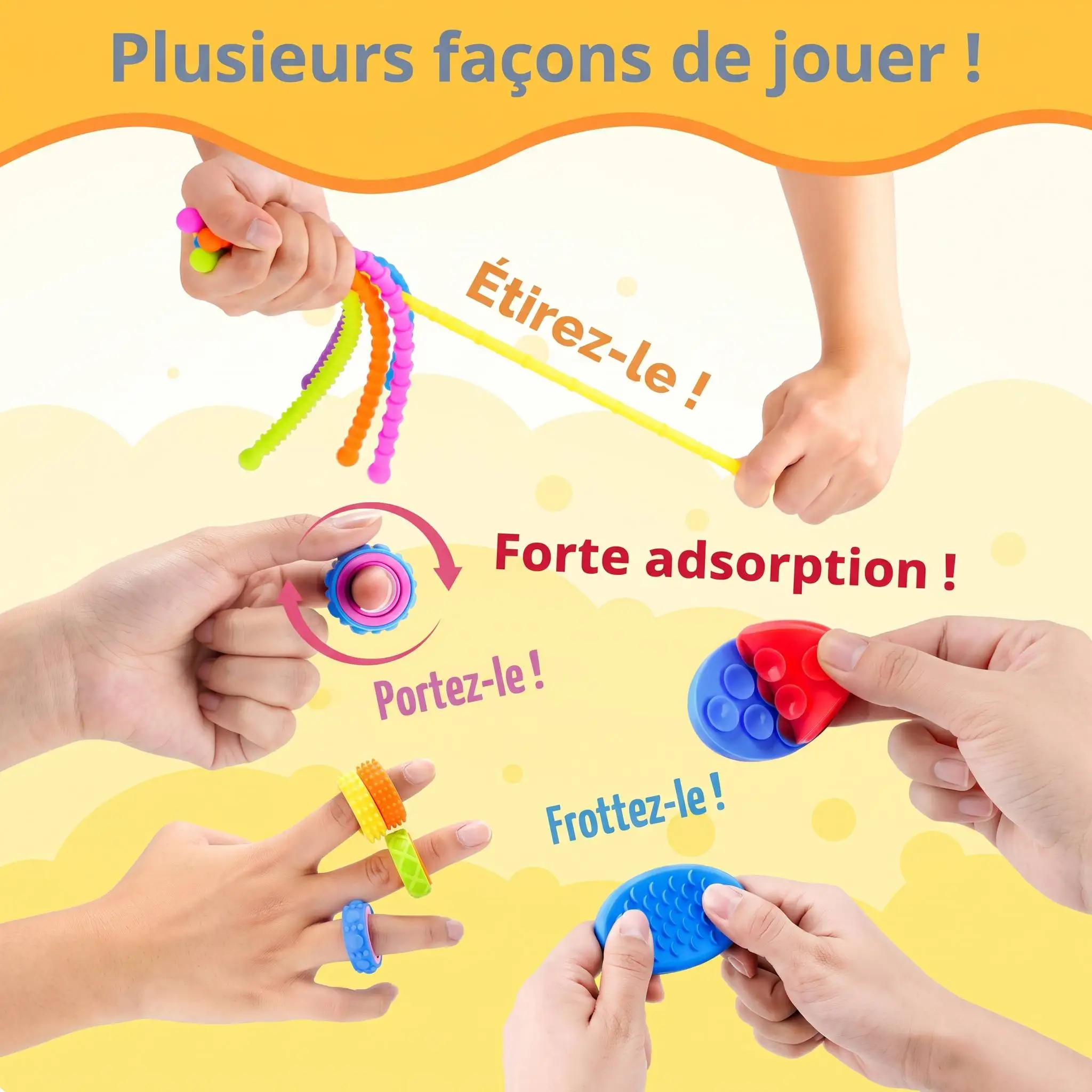 20-Piece Toy Set, Perfect for Children to Play with during Recess and as Classroom Rewards, It Can Be Rotated, Twisted, and Stuck Together, Making It a Relaxing Travel Multi-Piece Toy Set!