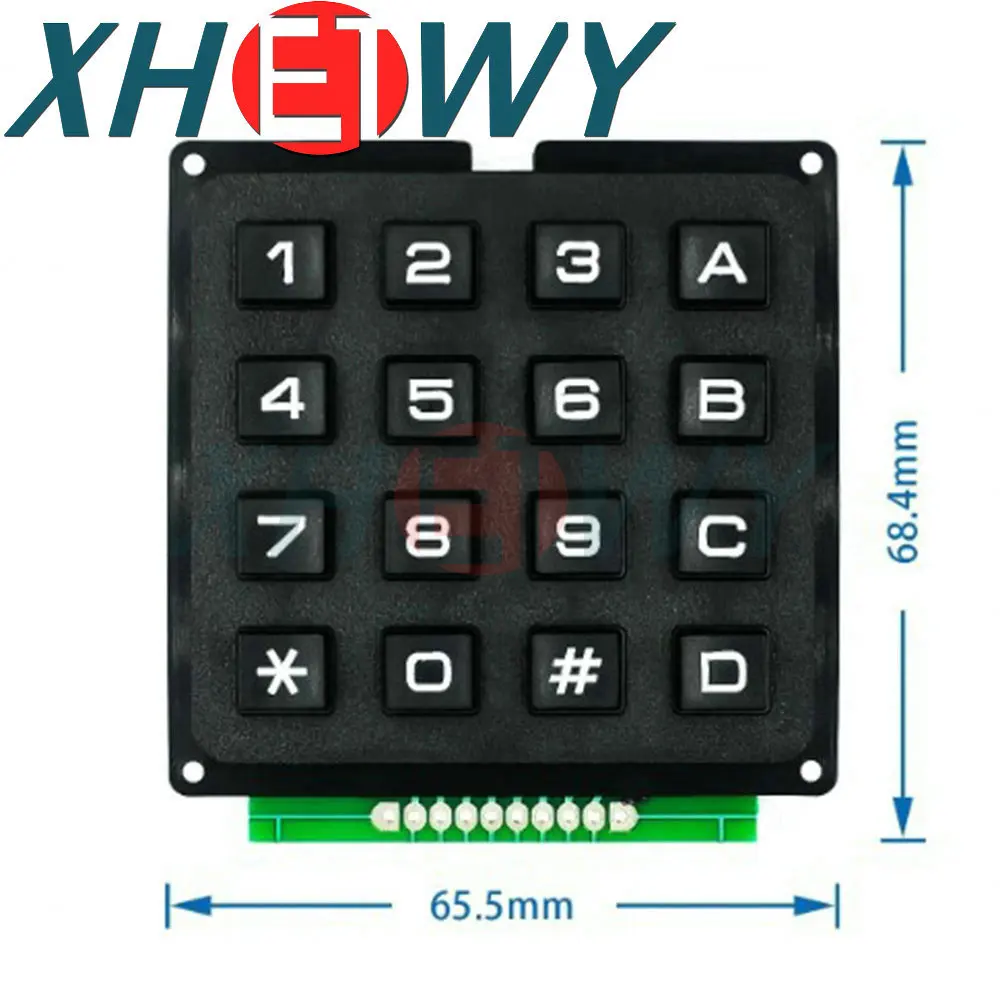 3*4 4*4 Matrix Switch Keyboard Keypad Array Module ABS Plastic Keys 4x4 3x4 12 16 Key Button Membrane Switch DIY Kit for Arduino