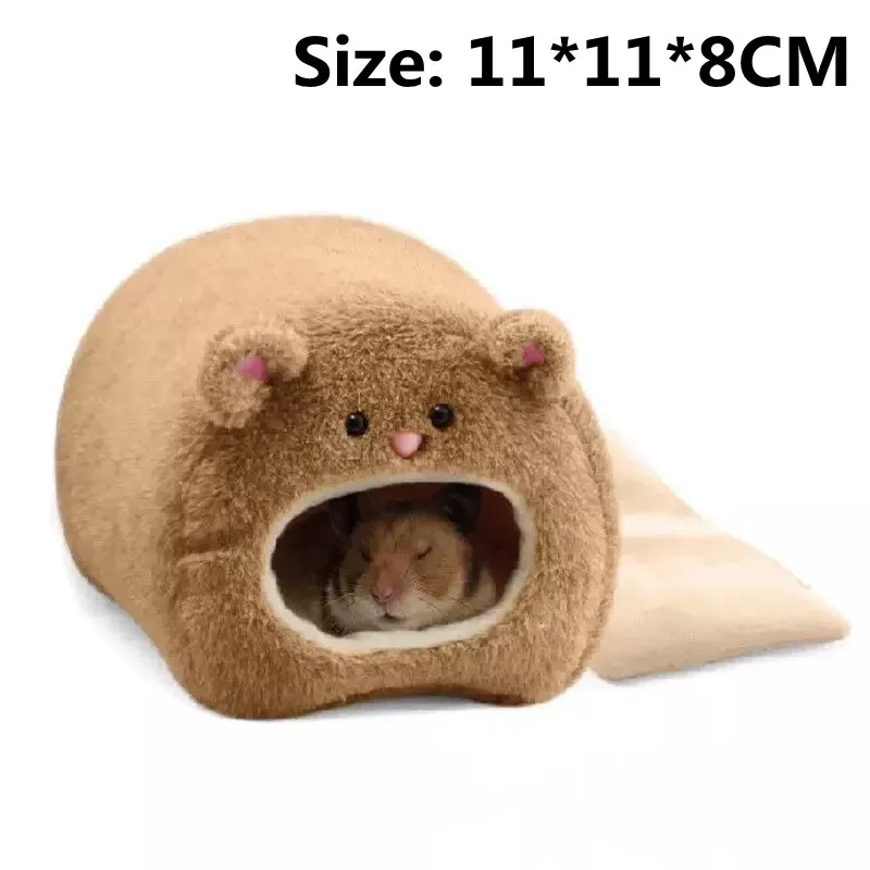 1PC Fashion Cartoon Warm Bed Rat Hammock Squirrel Winter Pet Toy Hamster Cage House Home Hanging Nest Mat Small Pet Supplies