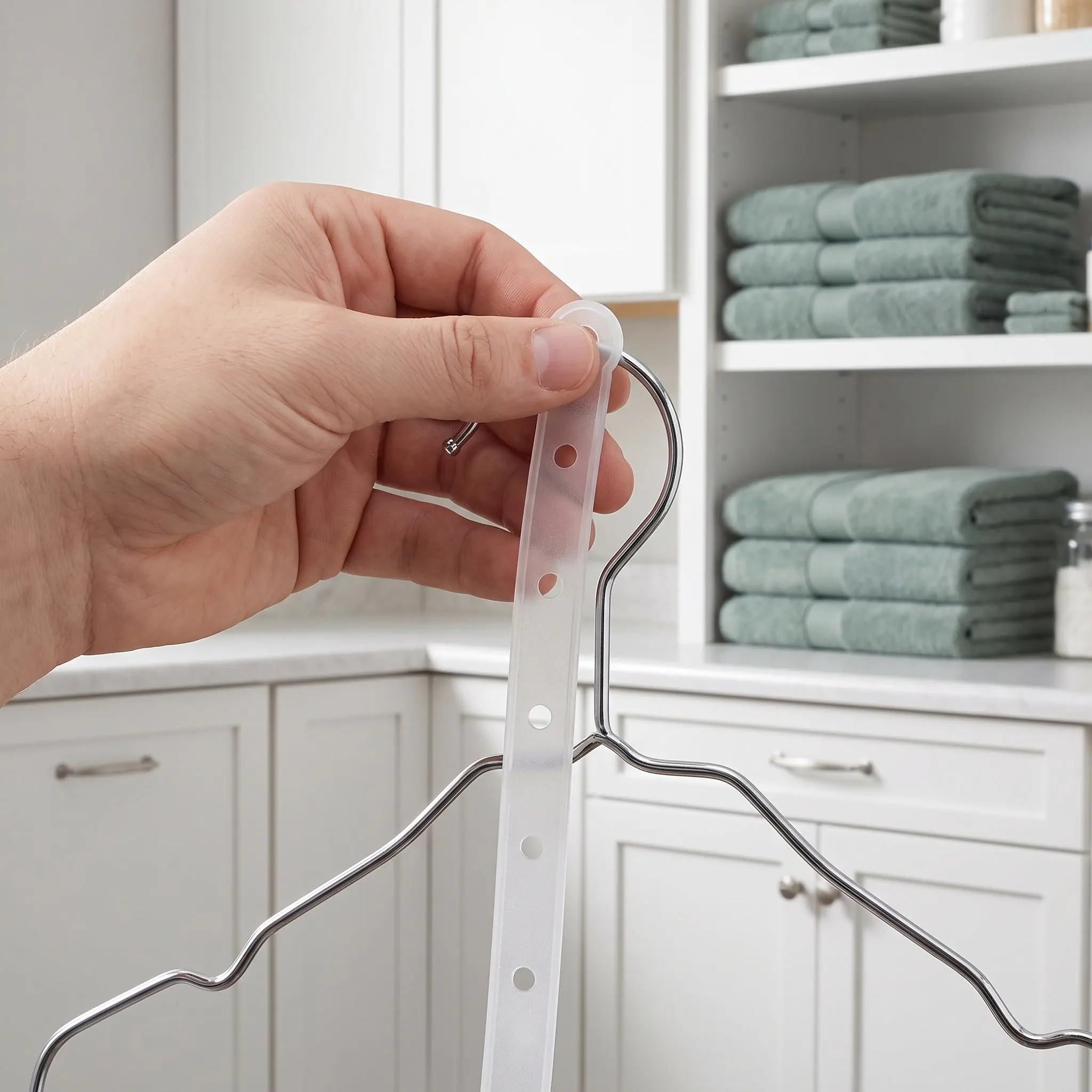20Pcs Compact Plastic Clothes Connector Strips Space Saving Hanger Linkage System Closet Organizer for Coats Suits Skirts