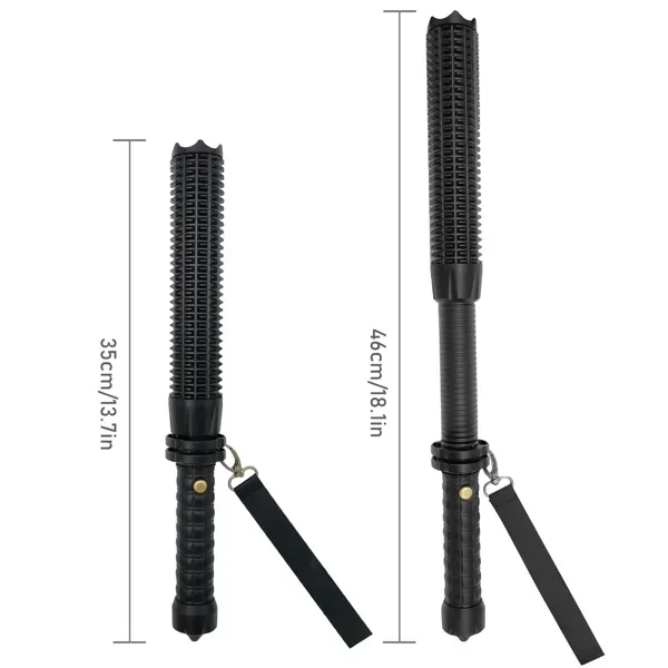 USB Rechargeable LED Flashlight Retractable Torch 3 Mode Zoomable Security Light Outdoor Flashlight Set view 3