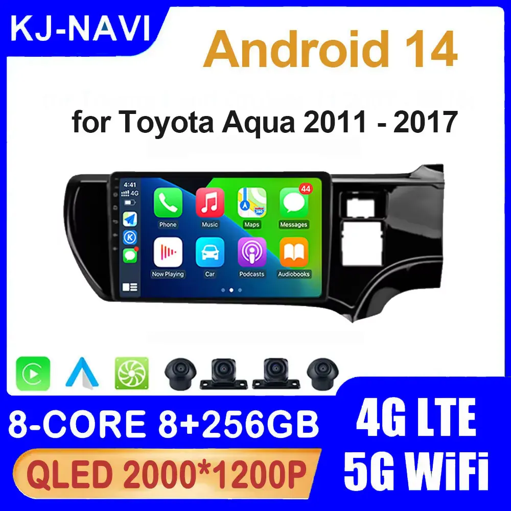 

Автомагнитола на Android 14 для Toyota Aqua 2011 - 2017 с GPS-навигацией