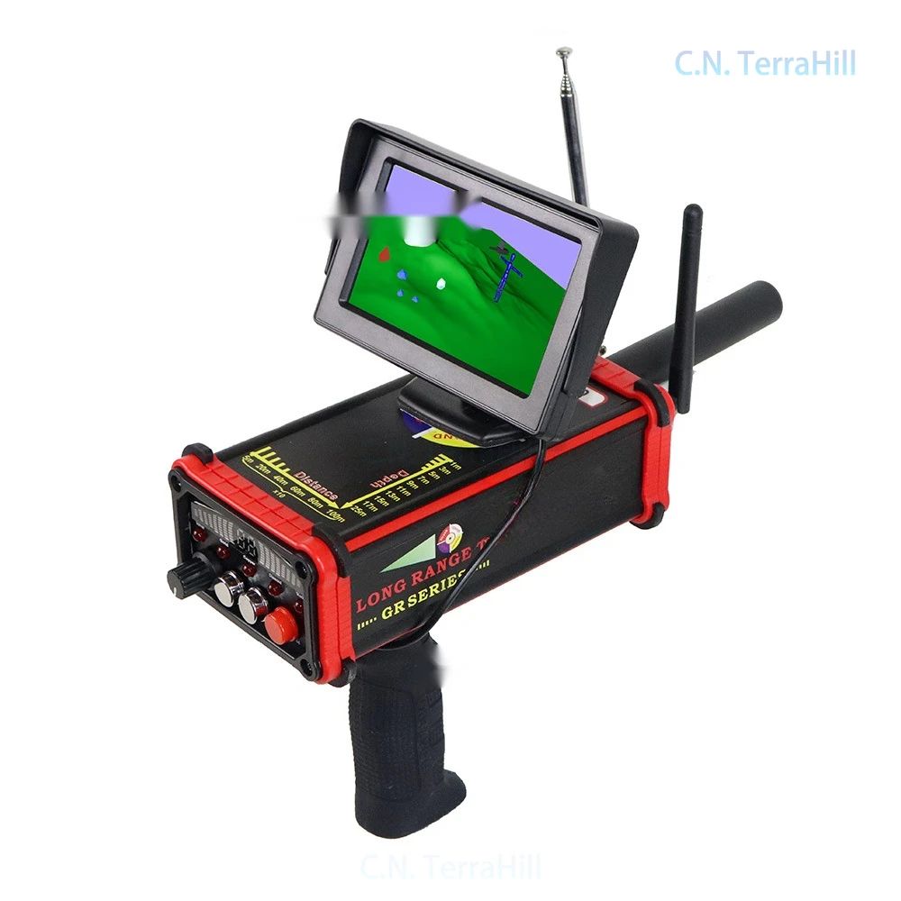 Underground Remote Metal Detector for Gold Silver Gemstones, Professional Archaeological Survey Tool for Outdoor Treasure