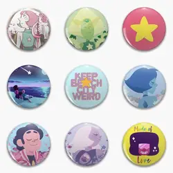 Steven Universe Strawberry Field Pastel Peridot Portrait Home Soft Button Pin Customizable Collar Women Funny Brooch Jewelry