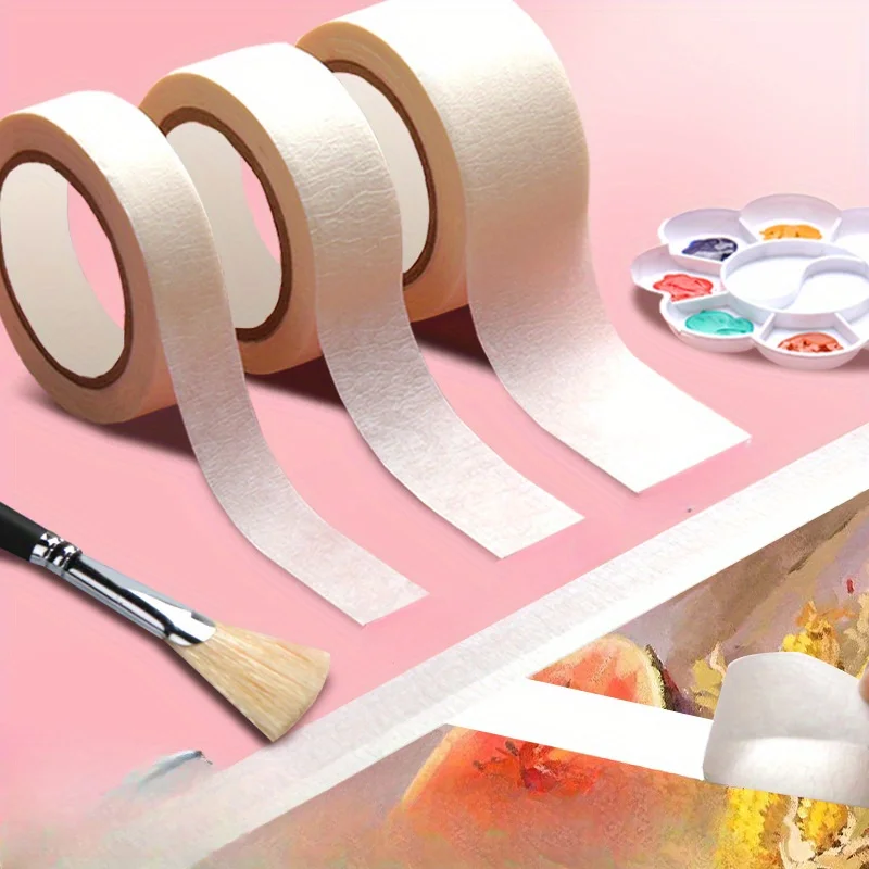 3pcs/set Meiwen Paper Adhesive Tape Art Student Water Tape Hand Ledger Sticker Edge No Glue Left Sticker Edge Paper