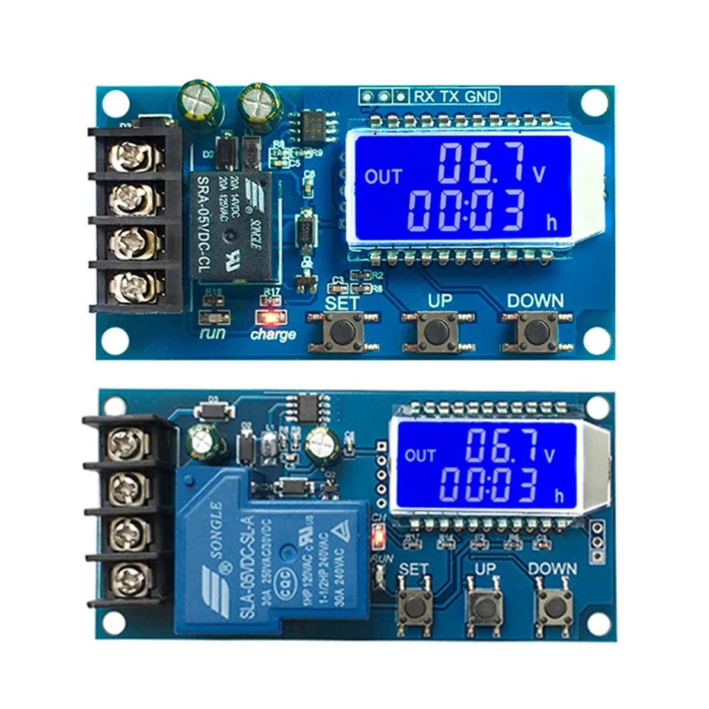 Blei-Säure-Lithium-Batterie-Ladegerät-Modul, 6–60 V, 10 A, 30 A, LCD-Display-Steuerung, Überladeschutzplatine, automatisches Laden, 12/24 V