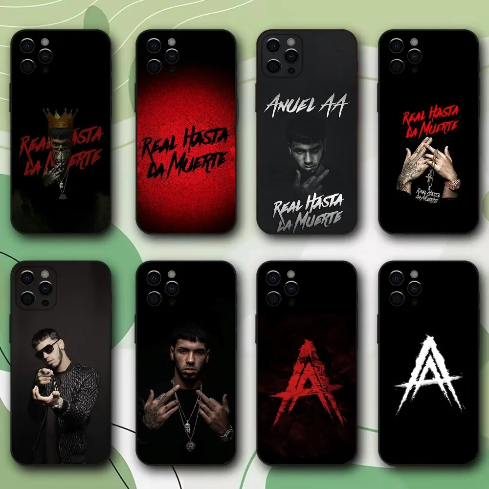 Rapper A-Anuel AA Real Phone Case For iPhone 16,15,14,13,12,11,Pro,X,XS,Max,XR,Plus,Mini Soft Black Cover