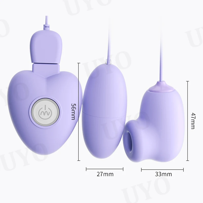 2 IN 1 Vibrator Clitoral Sucking Stimulator Vibrating Egg Silicone Waterproof Vibrator Woman Sex Toy G Spot Adult Products