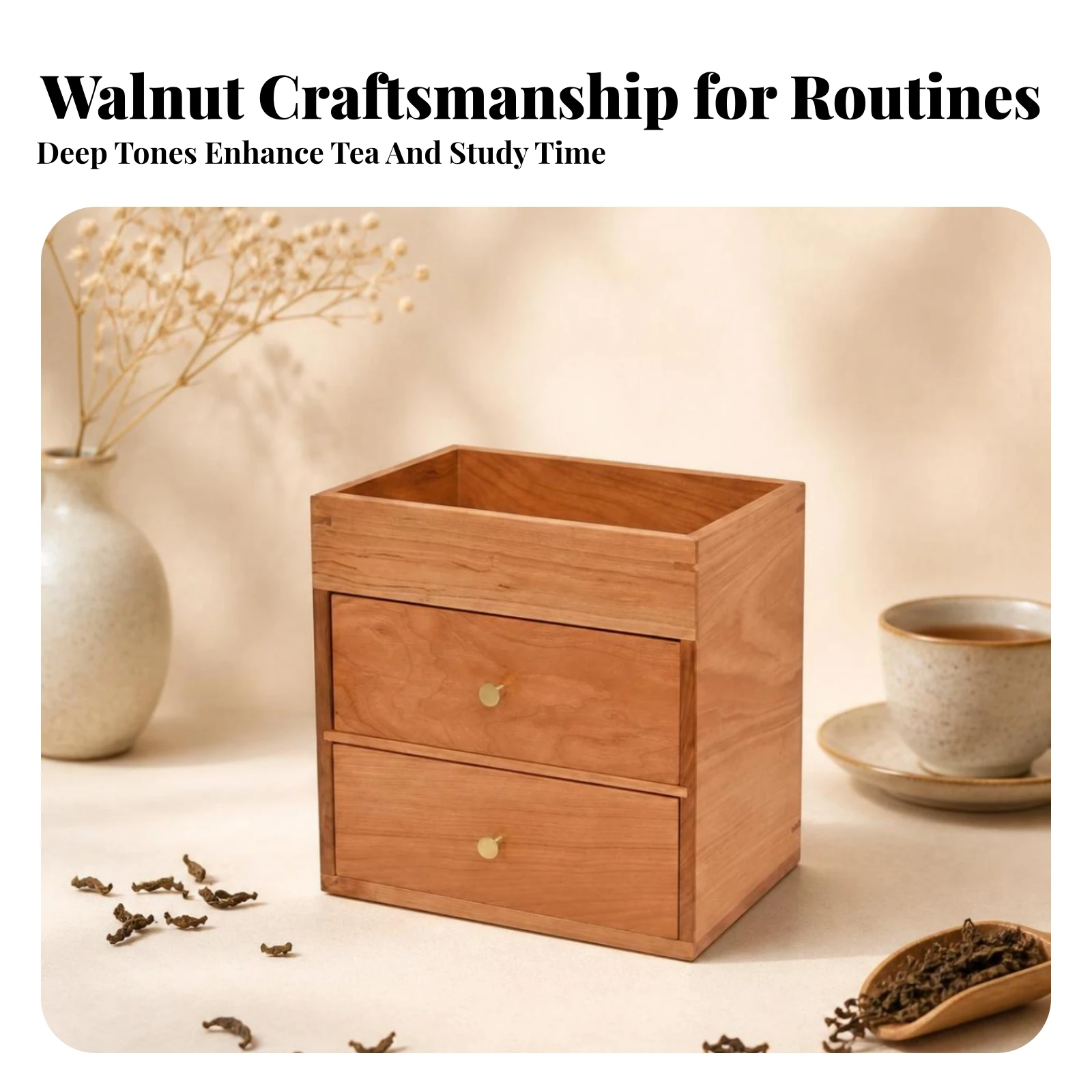 Tabletop Storage Cabinet Solid Wood Tabletop Chest of Drawers Desktop Drawer Unit Compact Cabinet with Drawers Freestanding