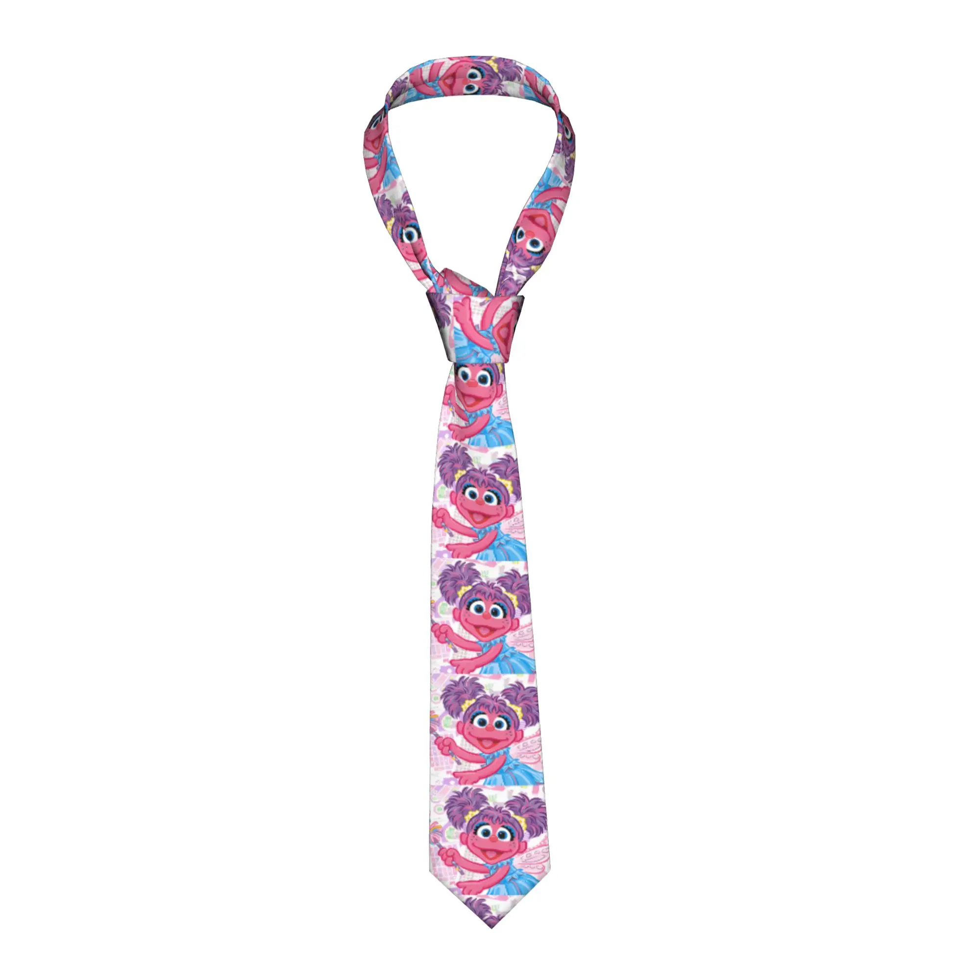 Sesames Streets Cartoon Necktie 8 cm Classic Abby Cadabby Neck Ties for Men Shirt Accessories Cravat Wedding Accessories  Office