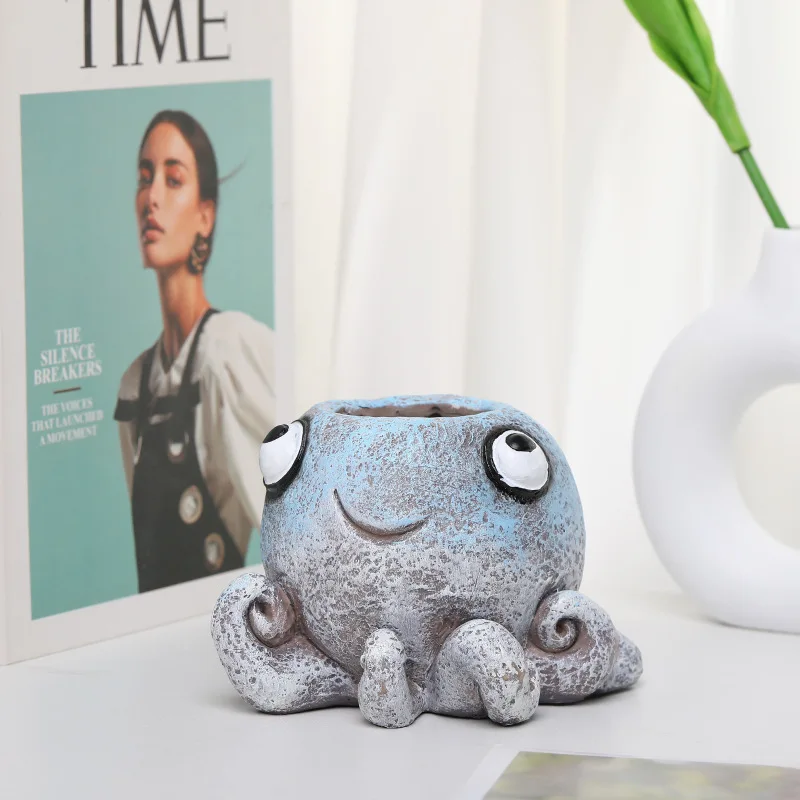 

Funny Octopus Flowerpot Garden Decoration Flower Pots Succulent Jar Outdoor Courtyard Planters Pots Planters Accessories