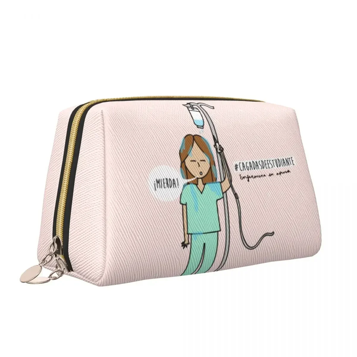 Kawaii Enfermera En Apuros Doctor Nurse Medical Travel Toiletry Bag Women Makeup Cosmetic Organizer Beauty Storage Dopp Kit