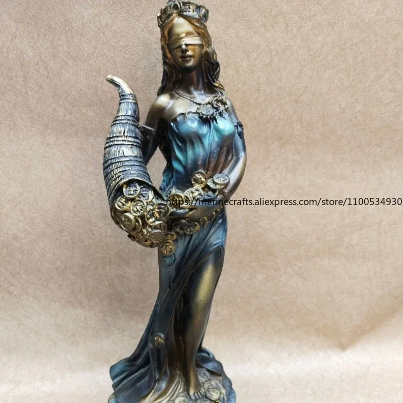 

Fortune Goddess Resin Figurine Bar Decor Ornament Craft Bronze-like Furniture Miniatures