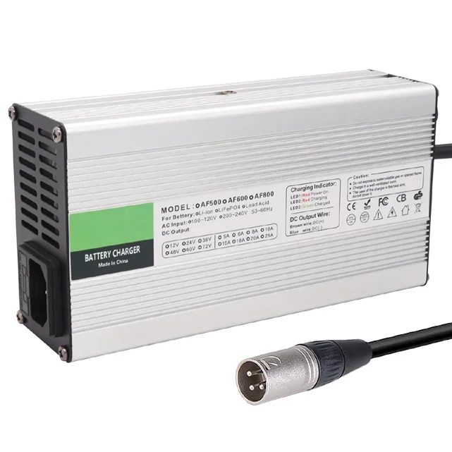 HUNDA 58.4V 6A 8A Charger 16S 58.4V 8A LiFePO4 Lithium Battery Charger for 48V Golf Cart, RV, Boat, Marine, Solar