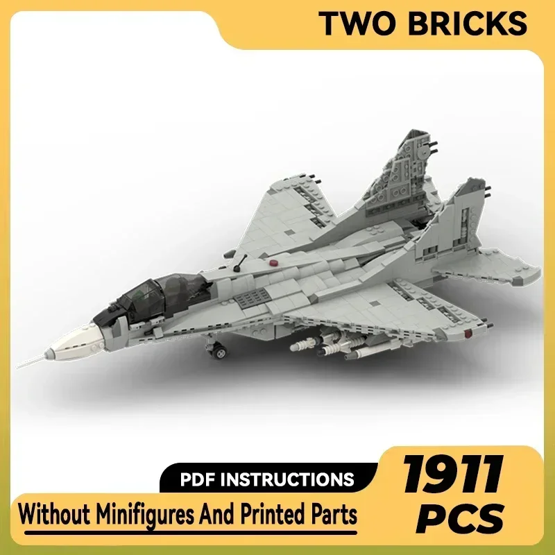 Military Model Moc Building Bricks Mikoyan MiG-29 Fighter 1：35 Technology Modular Blocks Gifts Christmas Toys DIY Sets Assembly